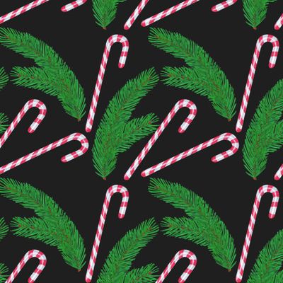 Еловые веточки и новогодняя карамель