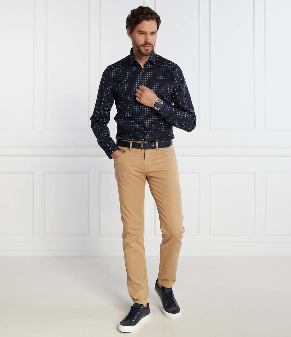 Рубашка POPLIN STRETCH PRINT SLIM SHIRT Calvin Klein - темно-синий(K10K112091)