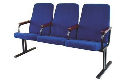 Кресло театральное трехсекционное К-52