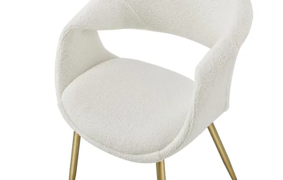 Стул Curv Soft, белый с золотыми ножками