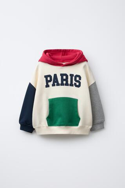 ZARA ТОЛСТОВКА COLOR BLOCK, РАЗНОЦВЕТНЫЙ