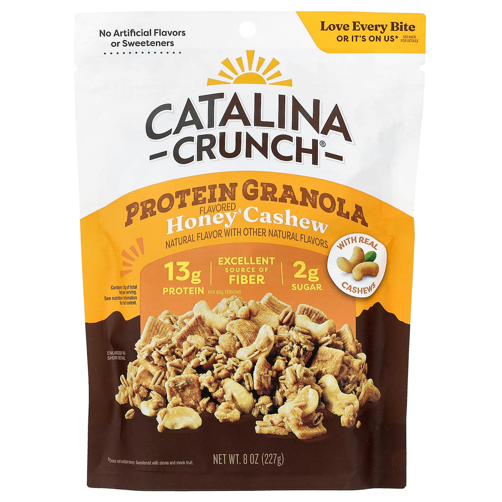 Catalina Crunch, протеиновая гранола, мед и кешью, 227 г (8 унций)