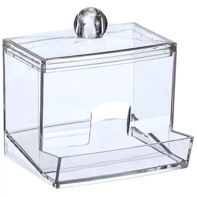 Контейнер для ватных палочек Прозрачный 9,5х9 см