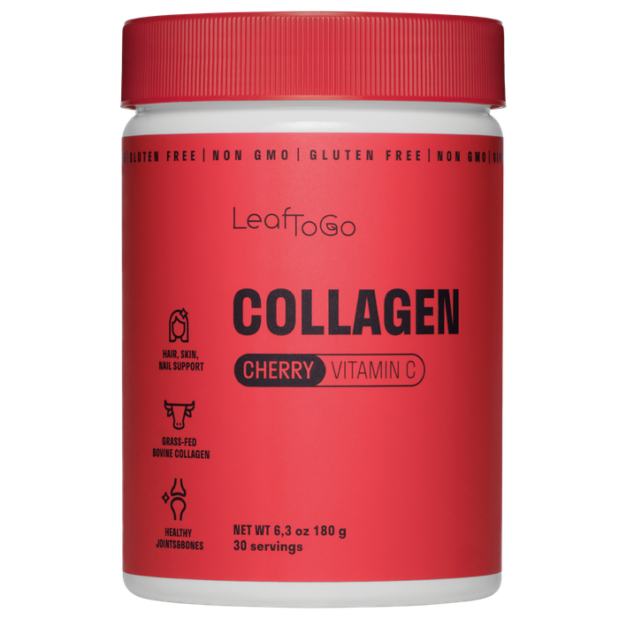 Коллаген &quot;Вишня&quot;, Collagen Cherry, Leaf To Go, 180 г