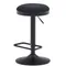 Барный табурет Zaib, 58-80 см, черный шенилл, черная ножка