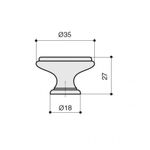 Ручка-кпопка, отделка старое серебро с блеском + керамика