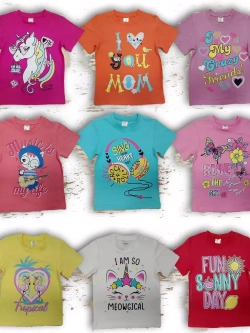 Футболка для садика и школы.Набор 9 шт.девочка