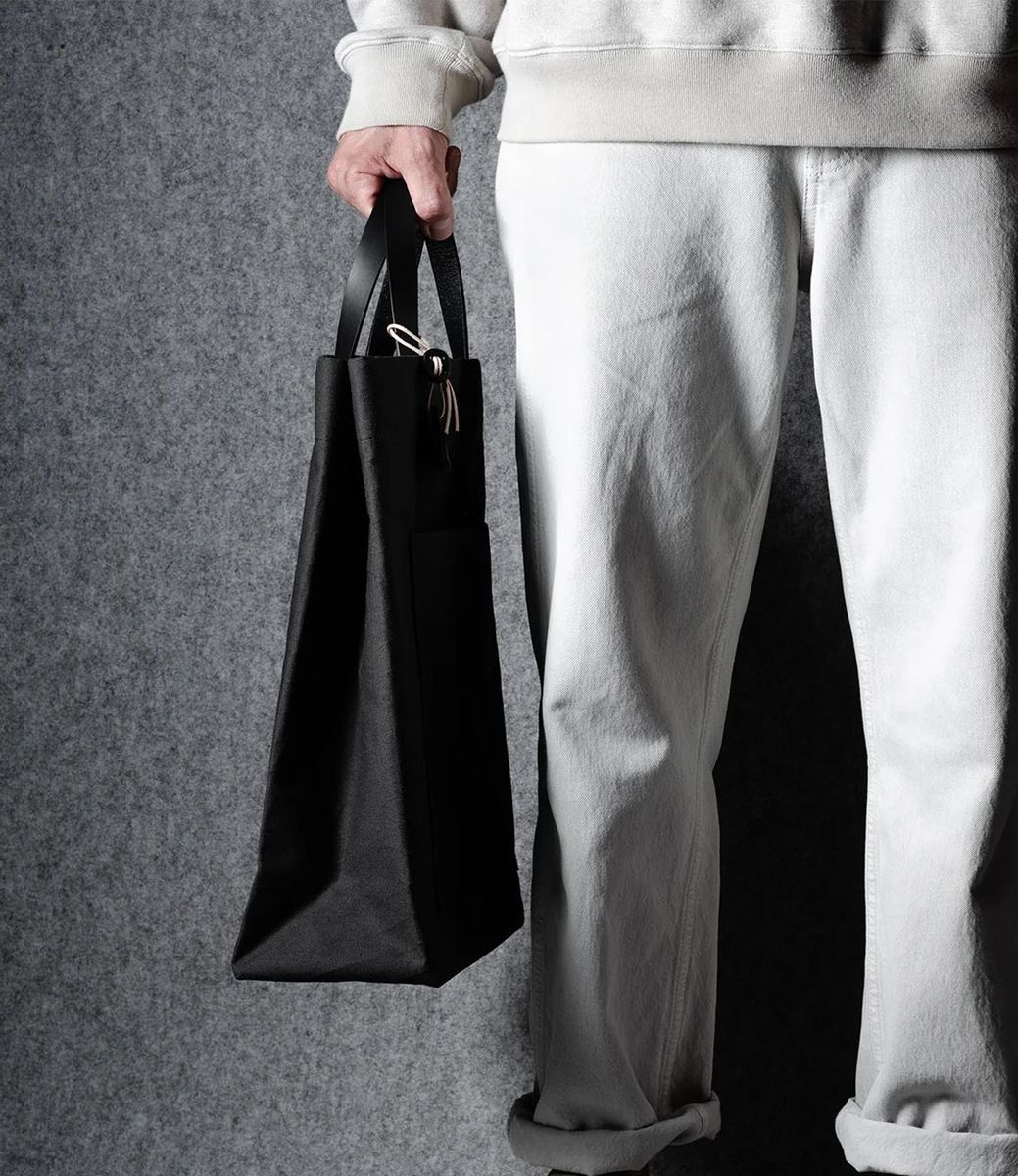 Hard Graft Keeper Tote Bag Charcoal — сумка-тоут из хлопка
