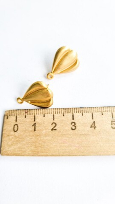 17487-2 Швензы "Воздушный шар", Италия, мат. позолота, пара