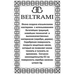 Икона Семистрельной Божией Матери в серебряном окладе. 14 × 18 см.
