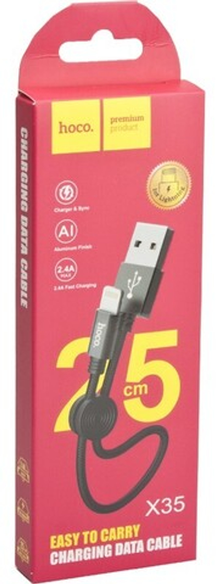 Кабель USB - Lightning HOCO X35 (черный) 0.25м