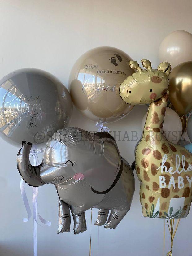 Воздушные шары на выписку для мальчика №8048