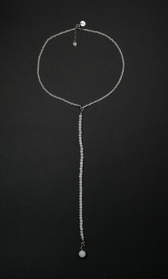 Колье Сотуар "Memo Flow" из лунного камня