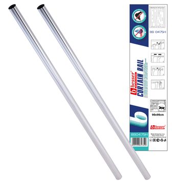 Карниз для ванной угловой Г-образный 90х90 см. Besser BS 0475H