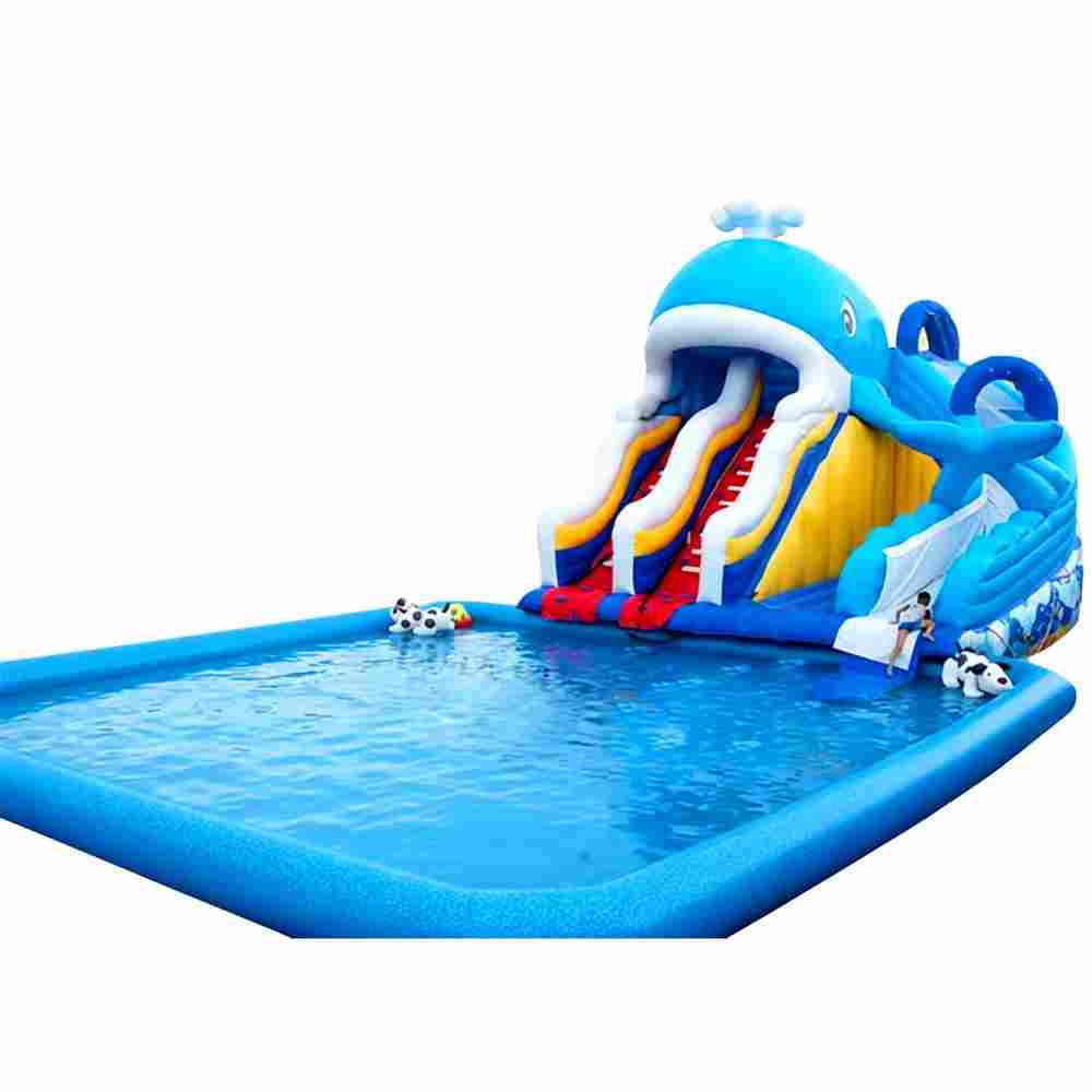 Наземный надувной аквапарк «Небесный кит» 14*6*7,2 м