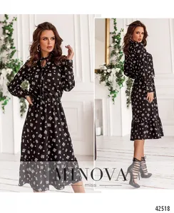 Платье 2117-лавандовый-цветок Minova