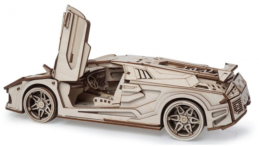 Конструктор 3D деревянный Lemmo Спорткар "СКАТ"