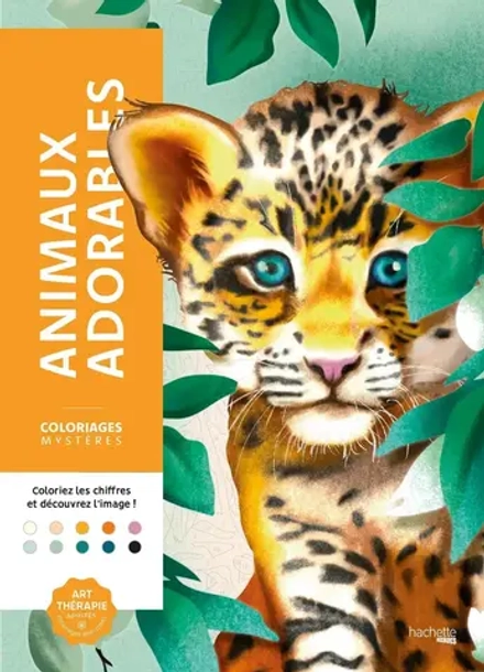 Hachette раскраска по номерам Coloriages mystères - Animaux adorables