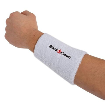 Напульсник теннисный Black Crown Wristband Long 1P - white