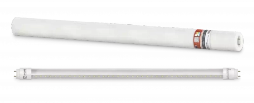 Лампа сд LED-T8R-П-PRO 10Вт 230В G13R 4000К БЕЛЫЙ 1000Лм 600мм прозр.повор.IN HOME