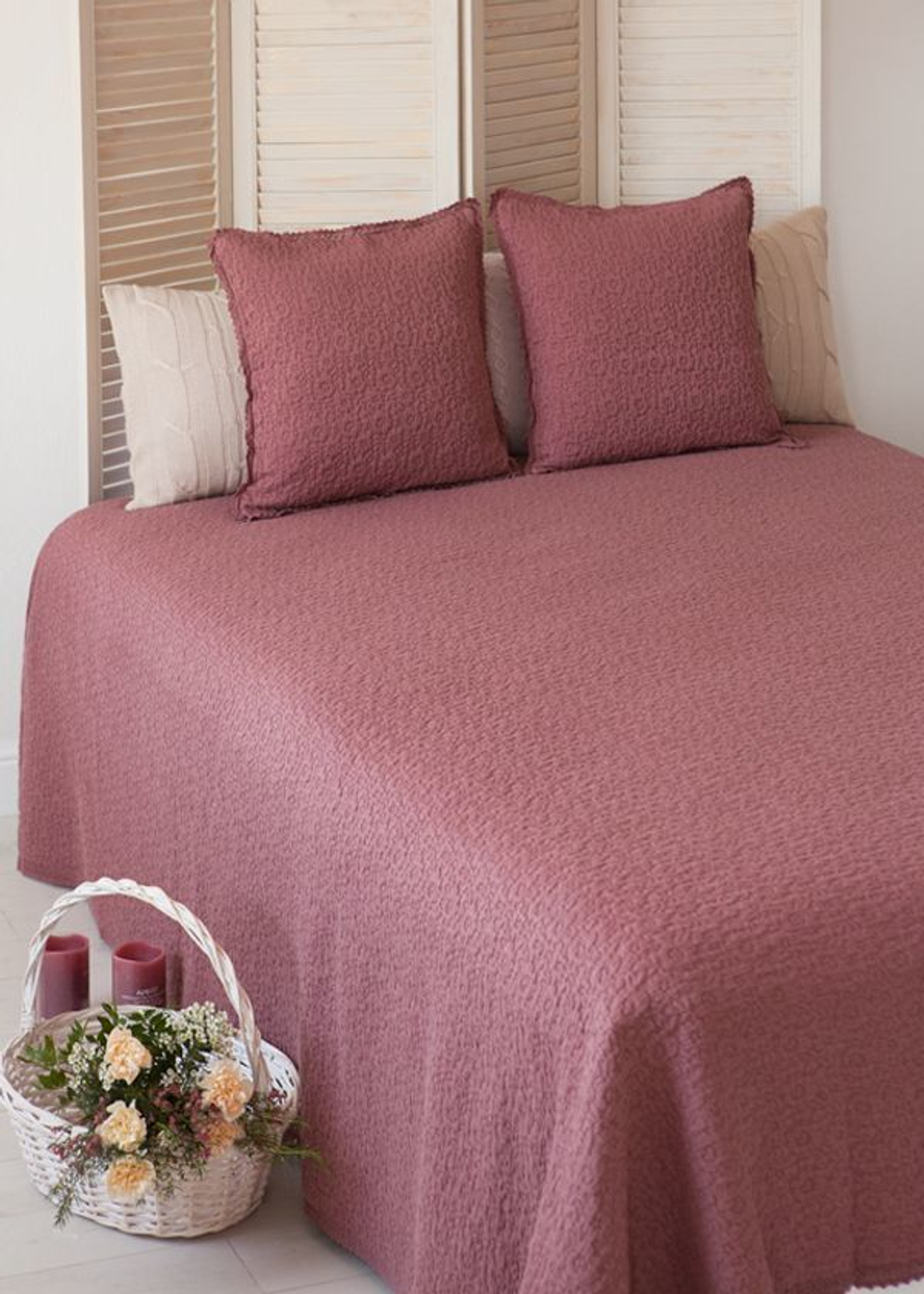 Покрывало 200x220 Luxberry Provence брусничный мусс Португалия