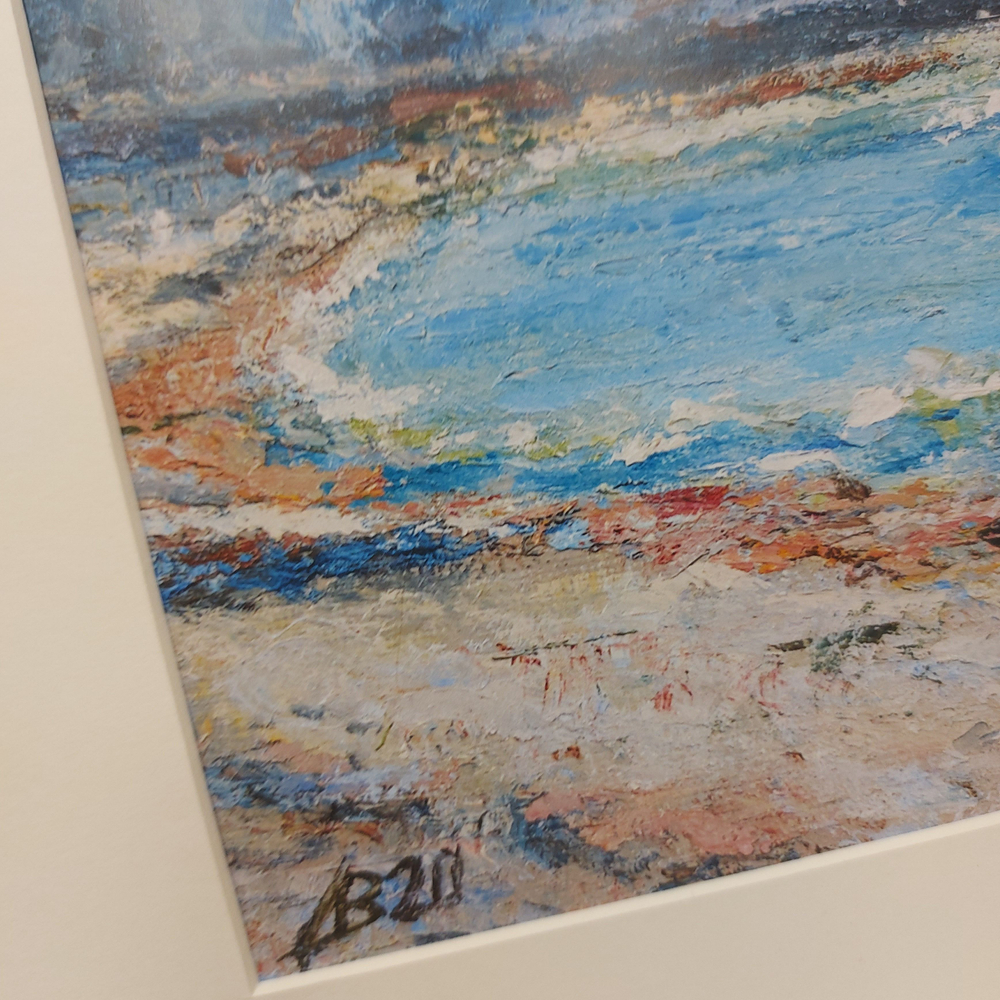 Постер с паспарту 30х40 см Репродукция с авторской картины маслом "Этрета"