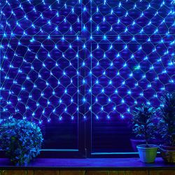 ULD-N2520-240-DTA BLUE IP20 Сетка светодиодная с контроллером. 240 светодиодов. 2.5х2 м. синяя. IP20. провод прозрачный