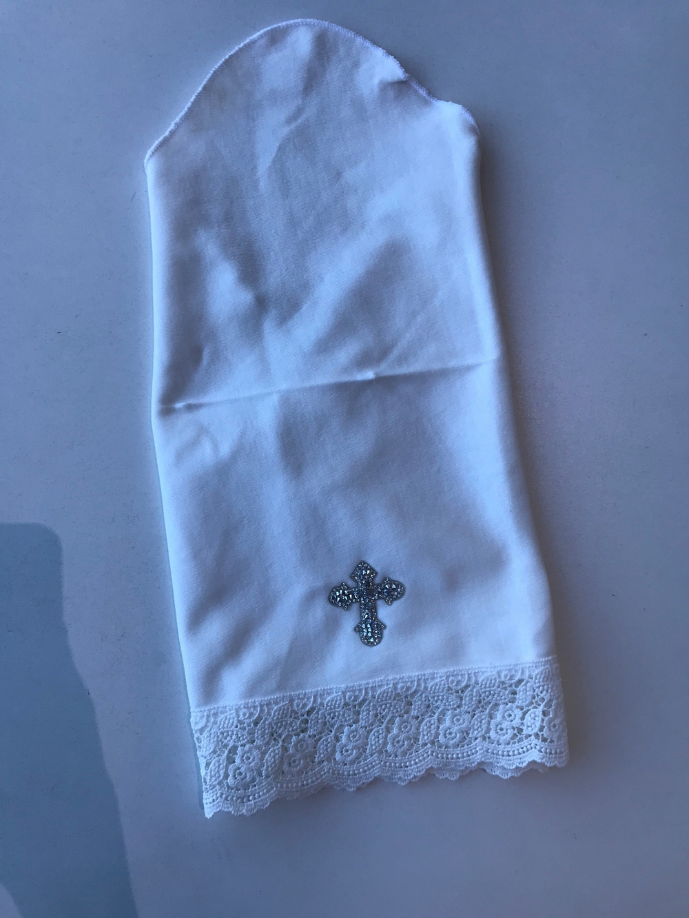 Платье крестильное с чепчиком с тесьмой и стразами (Малышеево) Арт. 1003И (Размер: 80)