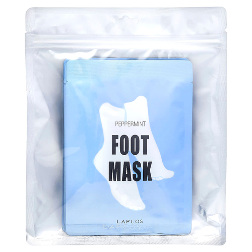 Lapcos, Маска для ног, перечная мята, 5 пар, 18 мл (0,6 жидк. унц.)