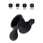 Черные вибро-присоски стимуляторы на соски ToyFa Basic 889010