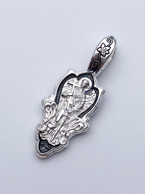 Образок из серебра/Чернение/Ангел-Хранитель