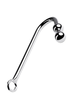 Анальный крюк для подвешивания с двумя шарами (Цвет: серебристый)