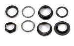 Рулевая колонка NECO, 1-1/8", резьбовая с переходом на 1", EC 34/25,-24T  EC 34/27, подшип. 5/32"x16- 2шт, высота 33,5мм, черн.(100)