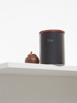 Банка керамическая для хранения чая, 650 мл, черная