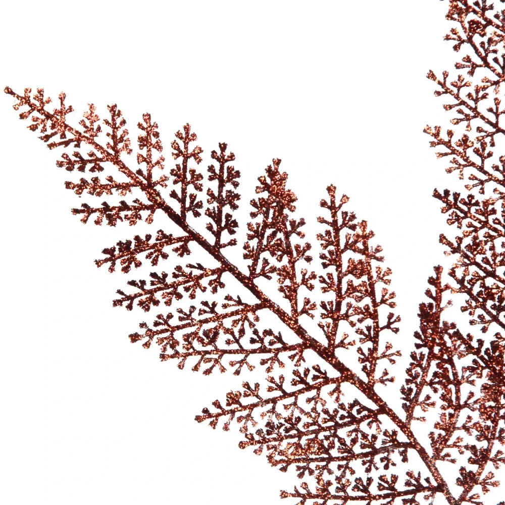 Ветка декоративная «Сверкающий папоротник» 86 см, Шоколад