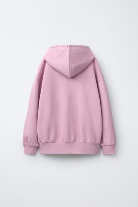 ZARA ХУДИ С ЗАКЛЕПКАМИ, РОЗОВЫЙ