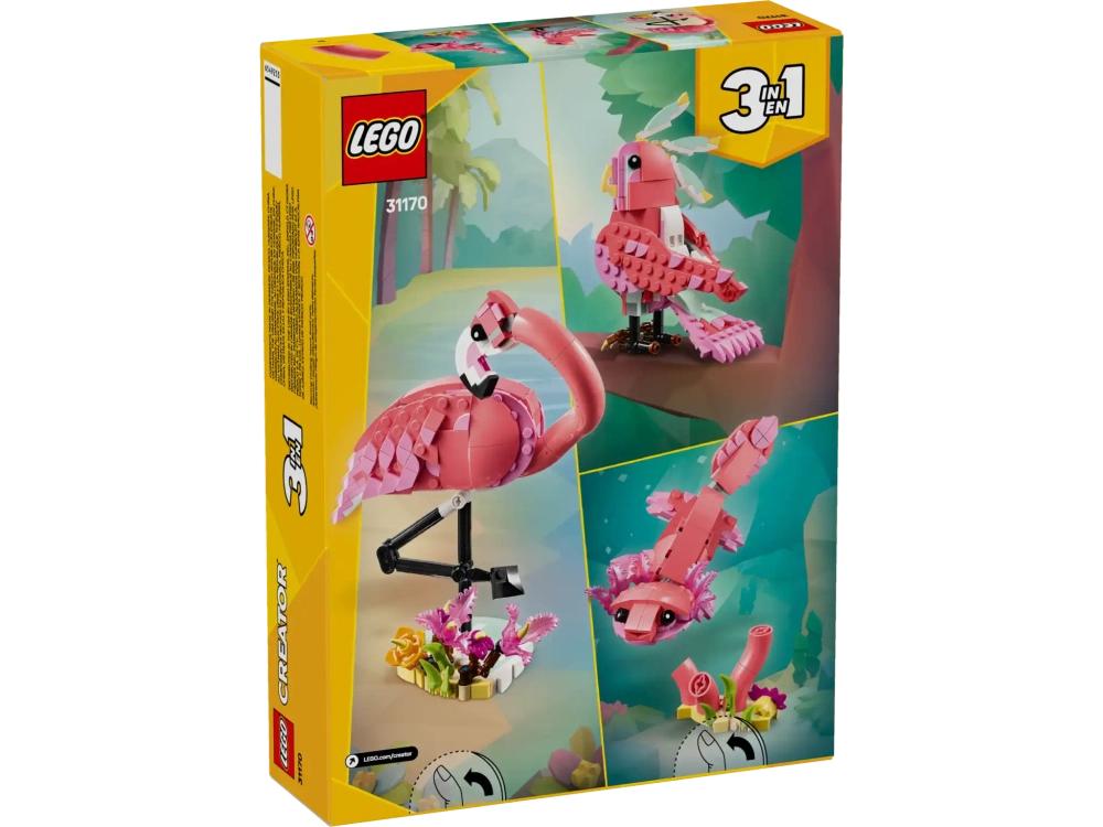 Конструктор LEGO Creator 31170 Дикие животные: Розовый фламинго, 3в1