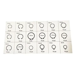 Стопорное кольцо набор, 18 видов, 225 штук
