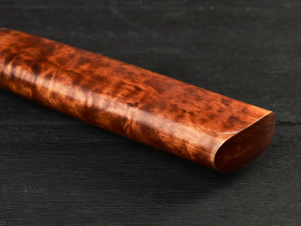 Нож шейный Ханты-Манси, дамасская сталь, рукоять мореная карельская берёза