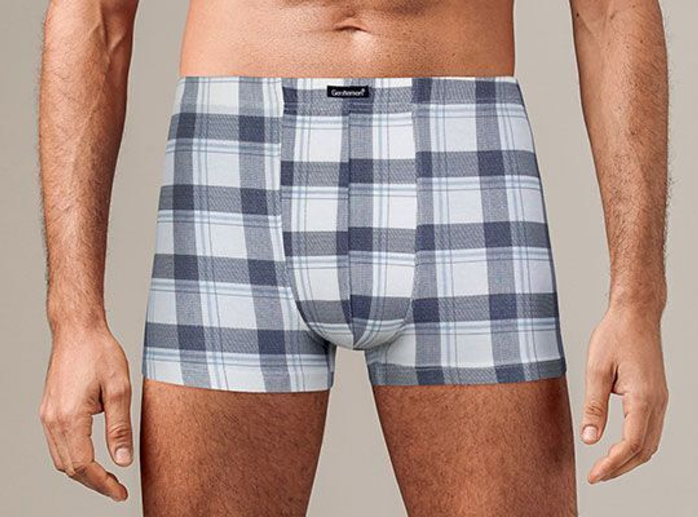 Мужские хлопковые трусы-боксеры (Размер: XL) (Цвет: синий)