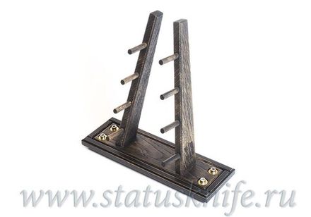 Стойка кастомная из дуба для 4 ножей