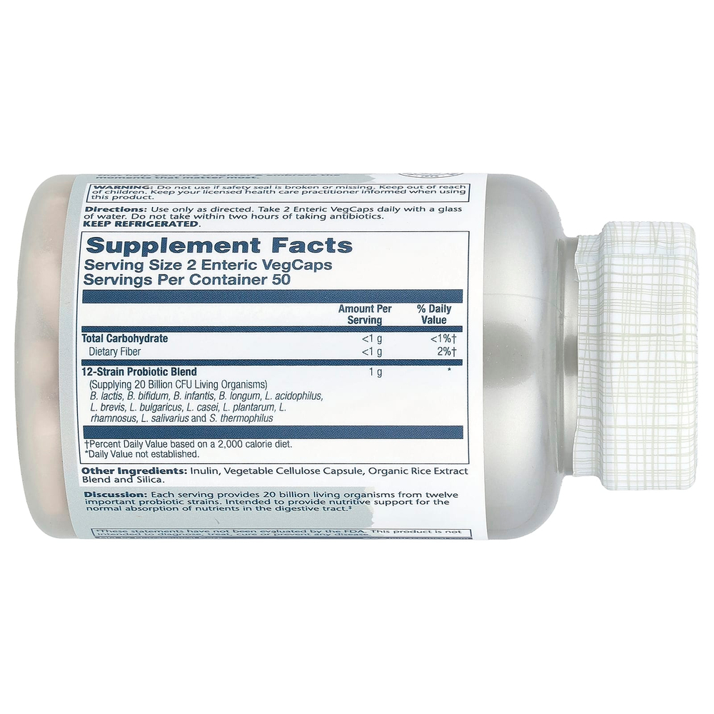 Solaray, Multidophilus™, пробиотик, 100 растительных капсул