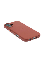 Кожаный чехол Leather Case на iPhone 16 Plus, Темно Коричневый