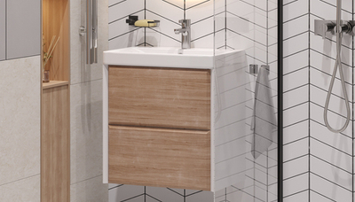 Тумба подвесная VELVEX Gesso 60.2Y белый дуб сонома