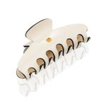 Balmain Hair Couture Заколка-краб бело-черная размер L Cellulose Acetate Pince a Cheveux Large White/Black