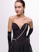 Колье "Pure" White Very Long из перламутра Silver