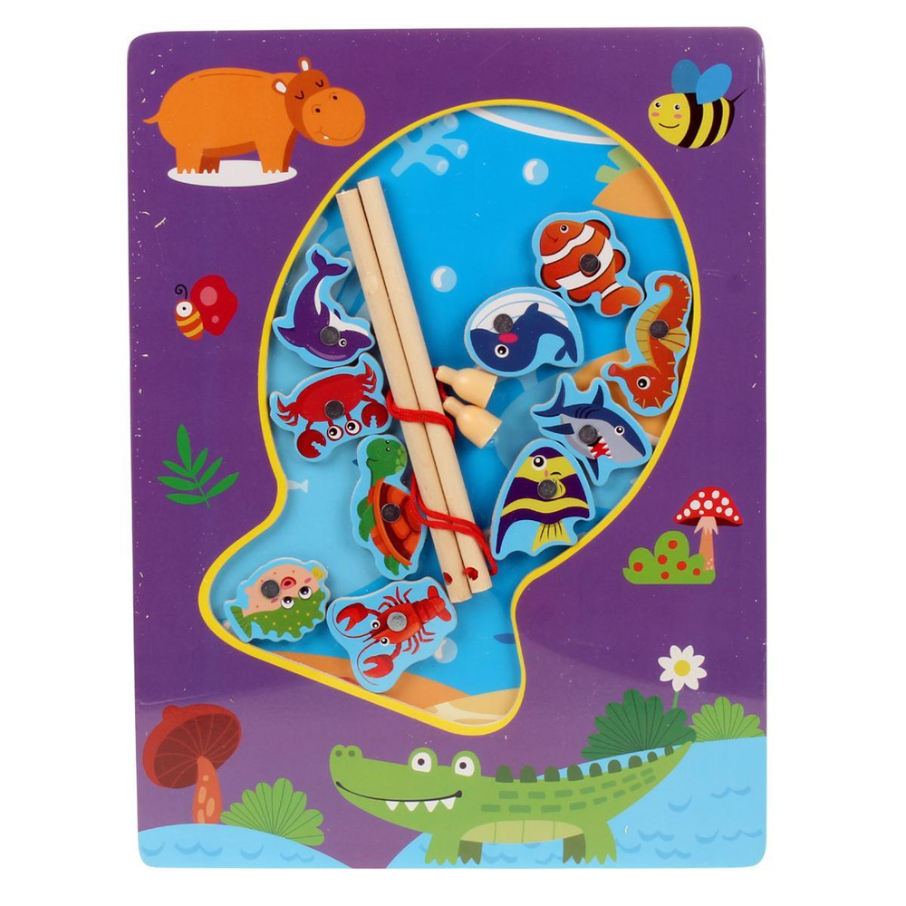 Развивающая игрушка деревянная Рыбалка магнитная, C-41816