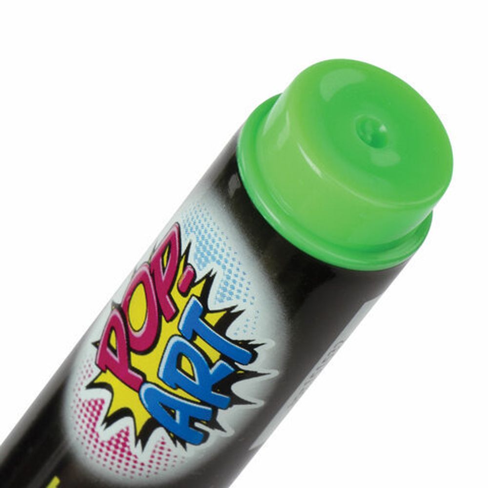 Маркер меловой "POP-ART" ЗЕЛЕНЫЙ, 5 мм, сухостираемый, для гладких поверхностей, BRAUBERG, 151532