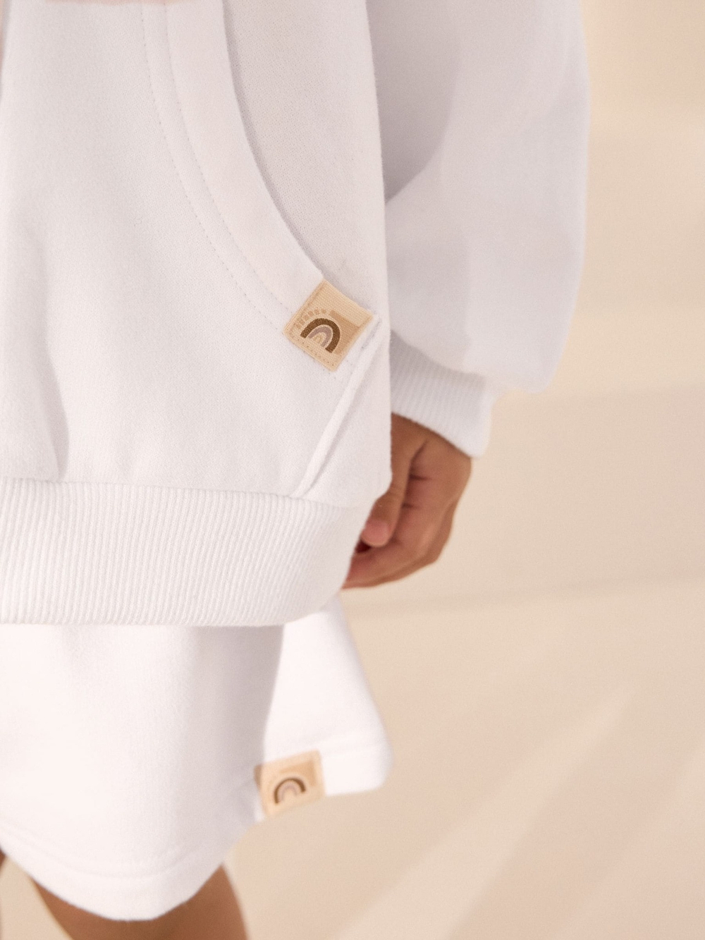 Толстовка с капюшоном на молнии для девочки Next AM2-671, Белый