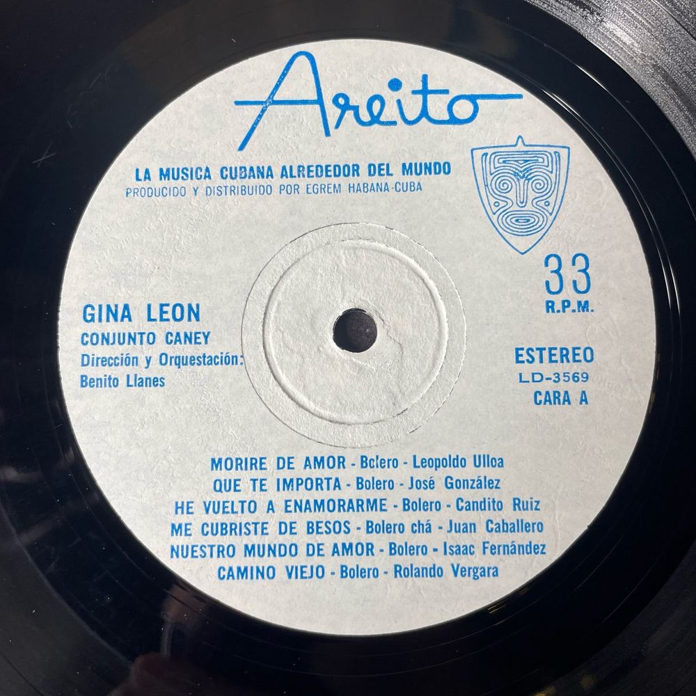 Винтажная виниловая пластинка LP Gina Leon (Куба 1977)
